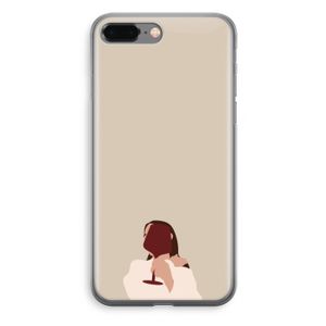 I drink wine: iPhone 8 Plus Transparant Hoesje