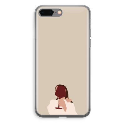 I drink wine: iPhone 8 Plus Transparant Hoesje
