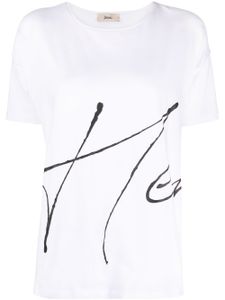 Herno t-shirt à logo imprimé - Blanc