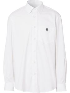 Burberry chemise à motif monogrammé - Blanc