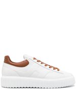 Hogan baskets en cuir à lacets - Blanc