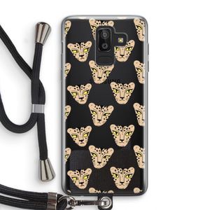 Tijger: Samsung Galaxy J8 (2018) Transparant Hoesje met koord