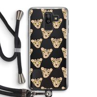 Tijger: Samsung Galaxy J8 (2018) Transparant Hoesje met koord