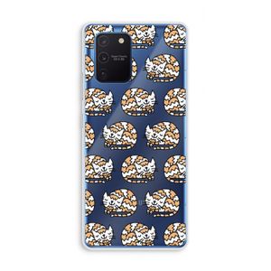 Slapende poes: Samsung Galaxy Note 10 Lite Transparant Hoesje