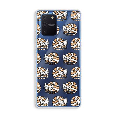 Slapende poes: Samsung Galaxy Note 10 Lite Transparant Hoesje