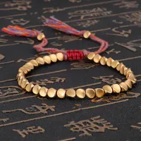 Tibetaanse armband met koperen kralen - Tibetaanse sieraden - Spiritueelboek.nl