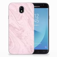 Samsung Galaxy J7 2017 | J7 Pro | TPU | Siliconen hoesje | Marble Pink - Origineel Cadeau Vriendin