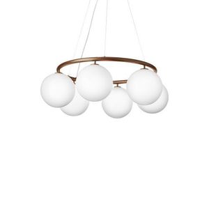 Nuura Miira 6 Circular Hanglamp - Brons - Opaal