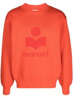 MARANT sweat côtelé à logo en intarsia - Orange - thumbnail