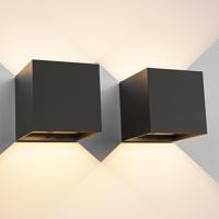 HOFTRONIC™ 2-pack - Kansas wandlamp op batterijen - Zwart - IP44 Binnen & buiten - 3000K warmwit licht - Up & Down - USB oplaadbare wandlamp - grote accu - Incl. Bewegingssensor HOFTRONIC™ 2-pack - Kansas wandlamp op batterijen - Zwart - IP44 Binnen & buiten - 3000K warmwit licht - Up & Down - USB oplaadbare wandlamp - grote accu - Incl. Bewegingssensor