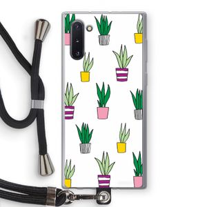 Sanseveria: Samsung Galaxy Note 10 Transparant Hoesje met koord