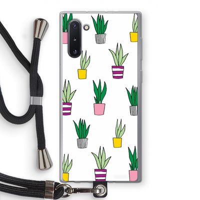 Sanseveria: Samsung Galaxy Note 10 Transparant Hoesje met koord