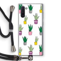 Sanseveria: Samsung Galaxy Note 10 Transparant Hoesje met koord