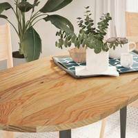 Tafelblad 140x60x2 cm ovaal massief eikenhout lichtbruin Tafelblad 140x60x2 cm ovaal massief eikenhout lichtbruin