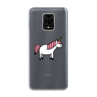 Eenhoorn: Xiaomi Redmi Note 9 Pro Transparant Hoesje