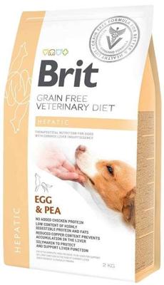 BRIT Grain Free Veterinary Diet Hepatic Egg&Pea - droog hondenvoer - 2 kg