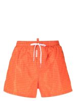 DSQUARED2 short de bain à logo imprimé - Orange