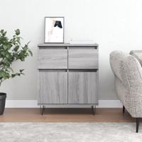 Dressoir 60x35x70 cm bewerkt hout grijs sonoma eikenkleurig