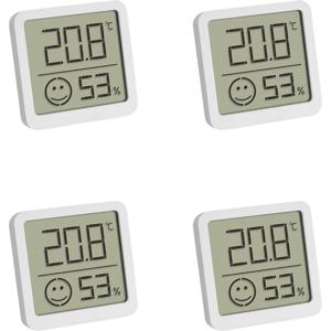 TFA Dostmann 4-pack 30.5053.02.04 Thermo- en hygrometer Wit