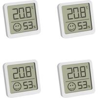 TFA Dostmann 4-pack 30.5053.02.04 Thermo- en hygrometer Wit
