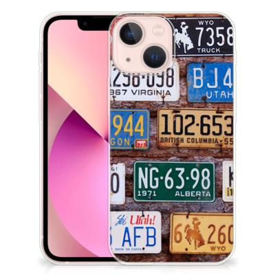 iPhone 13 mini | Siliconen hoesje | met foto Kentekenplaten