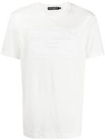 Dolce & Gabbana t-shirt en coton à logo embossé - Blanc