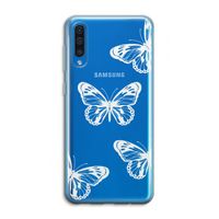 White butterfly: Samsung Galaxy A50 Transparant Hoesje