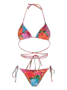 Reina Olga bikini Miami à fleurs - Orange