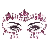3 PC'S voorhoofd groene Masquerade make-up acryl gezicht sticker stijl: YT-59