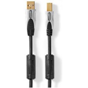 Nedis CCGC61100AT50 USB-kabel 5 m USB 2.0 USB A USB B Antraciet