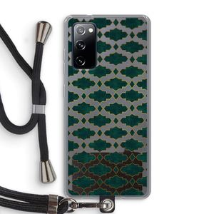 Moroccan tiles: Samsung Galaxy S20 FE / S20 FE 5G Transparant Hoesje met koord