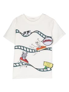 Stella McCartney Kids t-shirt en coton à imprimé graphique - Blanc