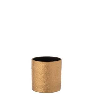 J-Line bloempot Gatsby - keramiek - goud - medium - Ø 16.5 cm