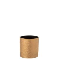 J-Line bloempot Gatsby - keramiek - goud - medium - Ø 16.5 cm