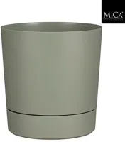 Mica Decorations Bloempot 'Coco' met schotel d38 h40 lichtgroen