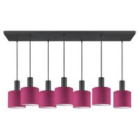Moderne hanglamp Bling - Roze - verlichtingspendel Xxl Bar 7L inclusief lampenkap 20/20/17cm - pendel lengte 150.5 cm - geschikt voor E27 LED lamp - Pendellamp geschikt voor woonkamer, slaapkamer, keuken