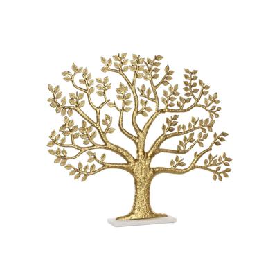 Decoratieve figuren Home ESPRIT Wit Gouden Boomstructuur 76 x 10 x 68 cm