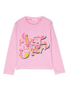 Billieblush t-shirt en coton à imprimé texte - Rose