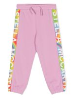 Stella McCartney Kids pantalon de jogging fuselé à logo imprimé - Rose - thumbnail