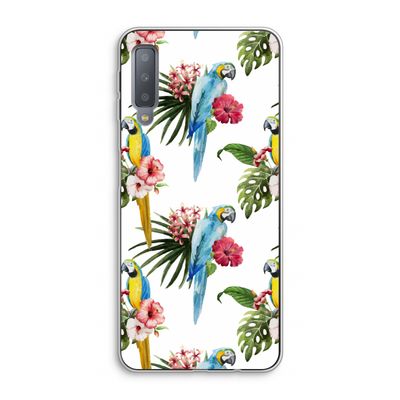 Kleurrijke papegaaien: Samsung Galaxy A7 (2018) Transparant Hoesje