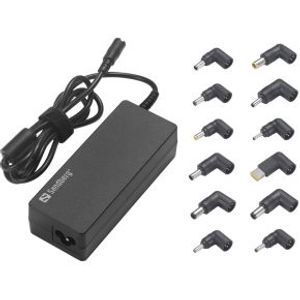 Sandberg Laptop AC Adapter 90W EU+UK netvoeding & inverter Binnen Zwart