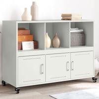 Dressoir 100,5x39x72 cm koudgewalst staal wit