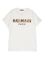 Balmain Kids t-shirt en coton à logo imprimé - Blanc - thumbnail