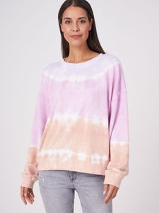 Sweatshirt met dip dye print in pastelkleuren