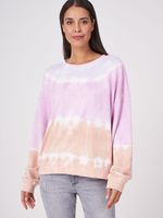 Sweatshirt met dip dye print in pastelkleuren