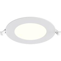 LED Downlight Inbouwspot Dimbaar - Brinton Thin - 6W 470lm 120° Bundelhoek - Natuurlijk Wit 4000K - IP40 - Rond - Wit - Ø128mm Buitenmaat - Ø110mm Zaagmaat