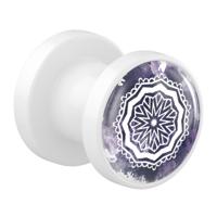 Tunnel met Mandala-design Acryl Tunnels & Plugs - thumbnail