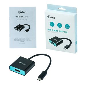 i-tec C31HDMI60HZP video kabel adapter 0,15 m USB Type-C HDMI Zwart, Turkoois