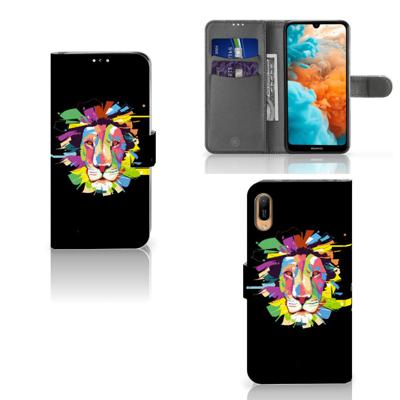 Huawei Y6 (2019) Leuk Hoesje Lion Color Huawei Y6 (2019) Leuk Hoesje Lion Color