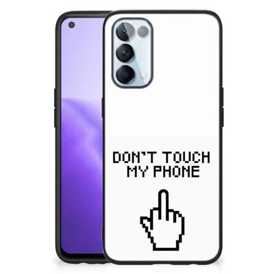 OPPO Reno5 5G | Find X3 Lite | Telefoon Hoesje | Finger Don&apos;t Touch My Phone